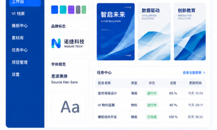 DesignX 品牌视觉生产系统界面预览